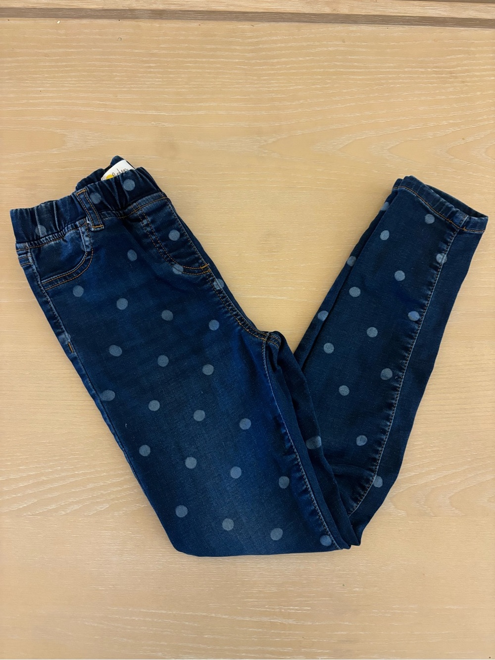 Boden girls polka dot pull on jeans pants size 10
